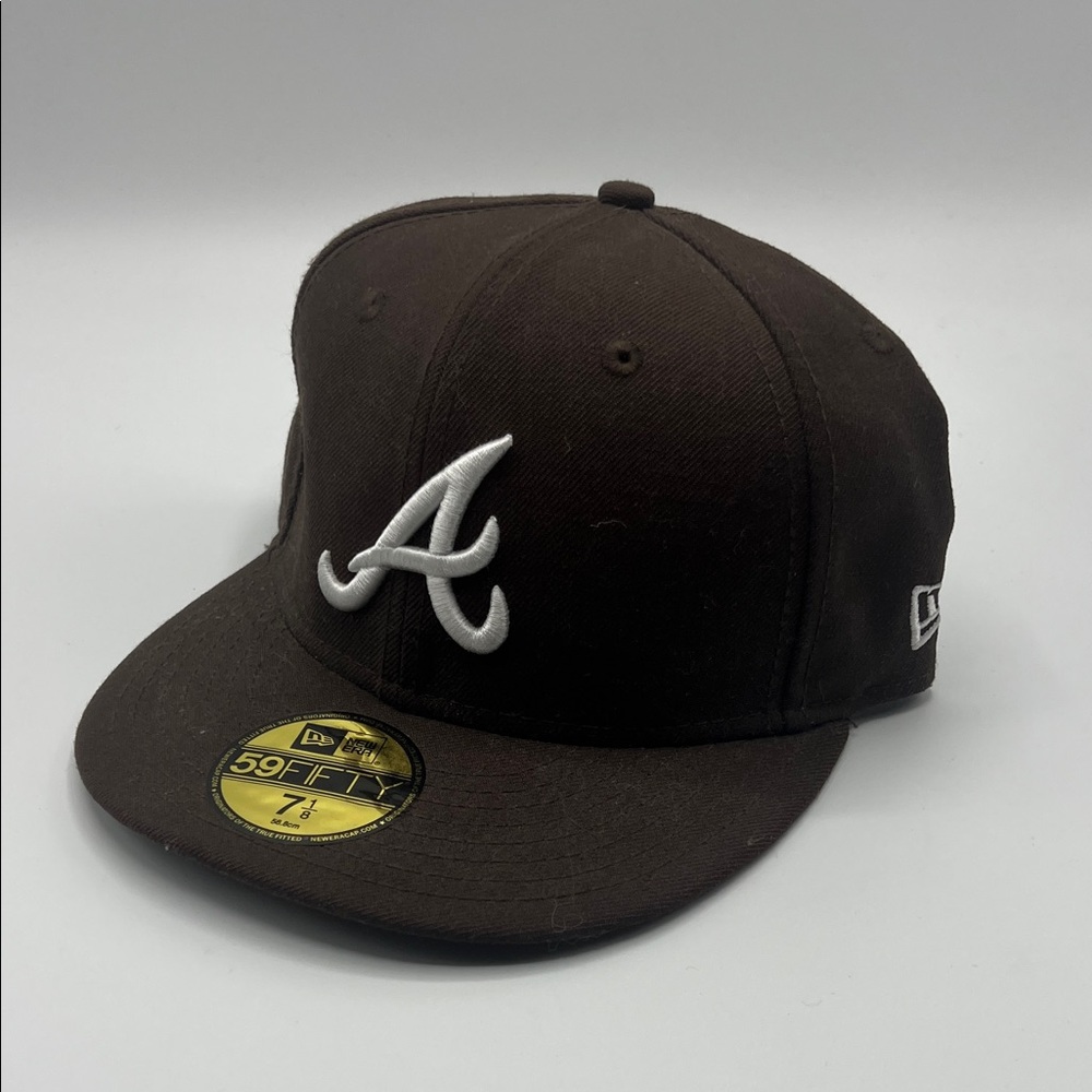 New Era Dark Brown Cap with White Emblem